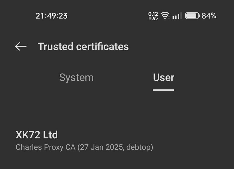 File:Charles proxy certificate installed on Android screenshot.jpg